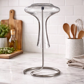 Kit Para Limpeza - Bolinhas De Aço, Escova Flexível E Suporte Para Decanter