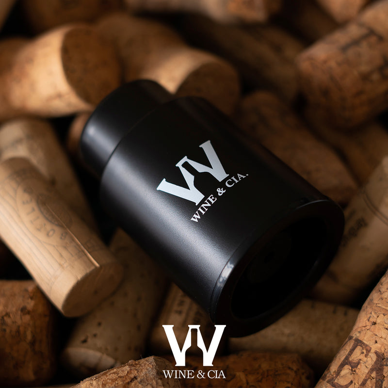 Vacuo Portátil Vinho em casa + Abridor Sommelier Black Oak