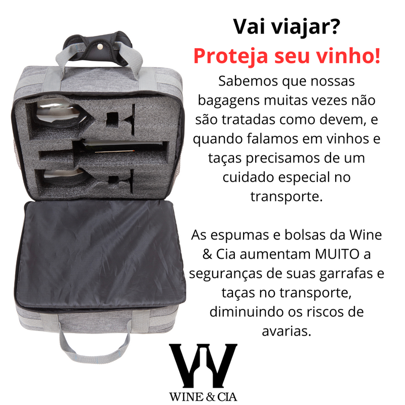 Mala EZ Trip - Bolsa Pequena Com Espuma Protetora De Garrafas