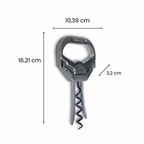 Abridor De Vinho Para Rolhas e Garrafas Antigas Com 2 Lâminas e Rosca