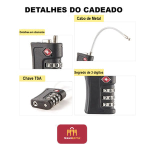 Transbottle Premium Case - 3 Garrafas e Com Safe Locker