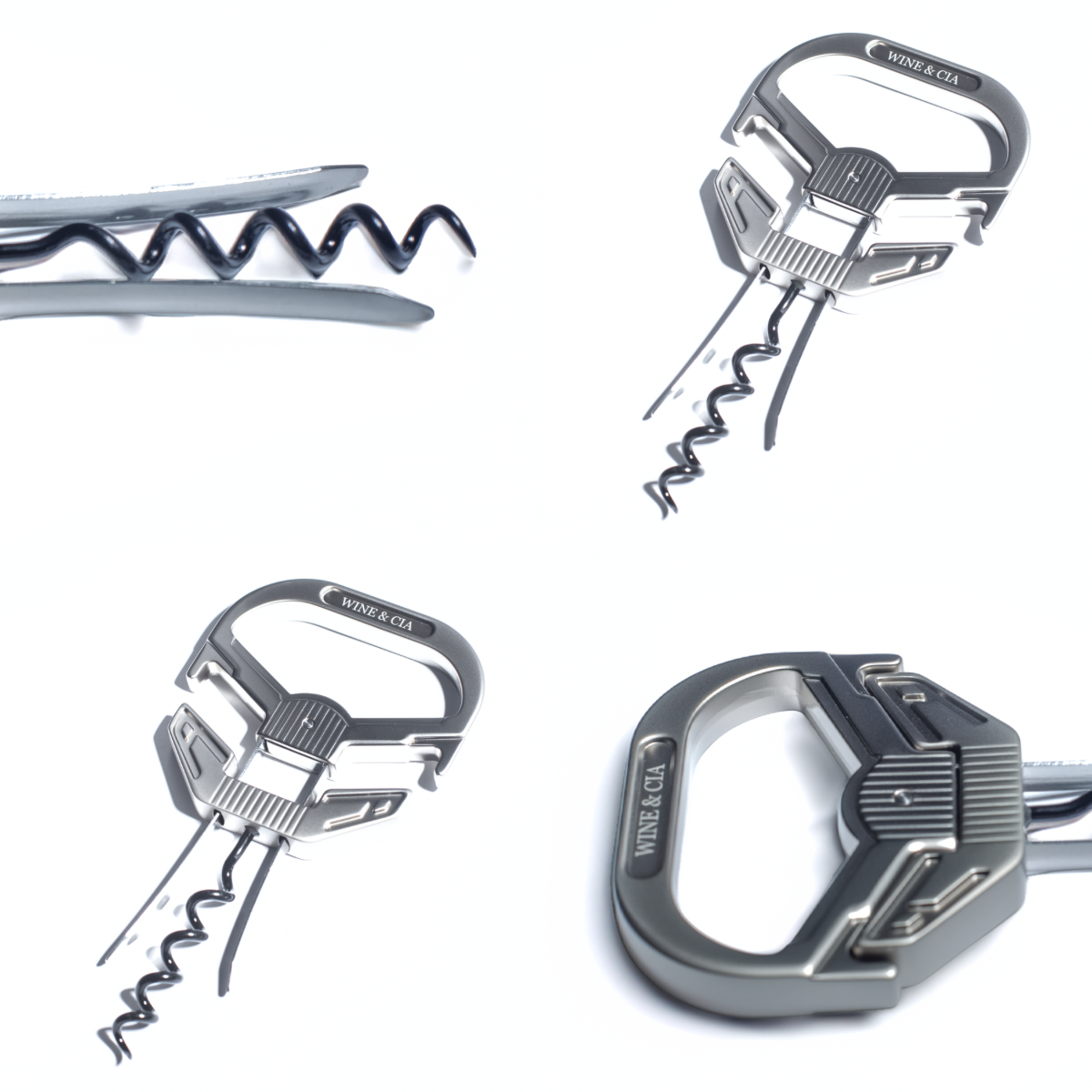 Abridor De Vinho Para Rolhas e Garrafas Antigas Com 2 Lâminas e Rosca