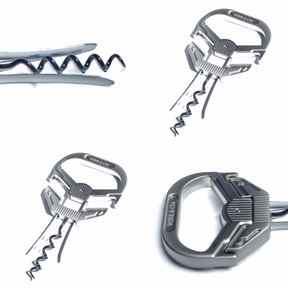 Abridor De Vinho Para Rolhas e Garrafas Antigas Com 2 Lâminas e Rosca