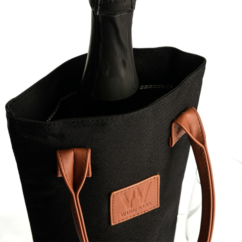 Bolsa Porta Vinho Wine bag Termica em Jeans para 1 garrafa
